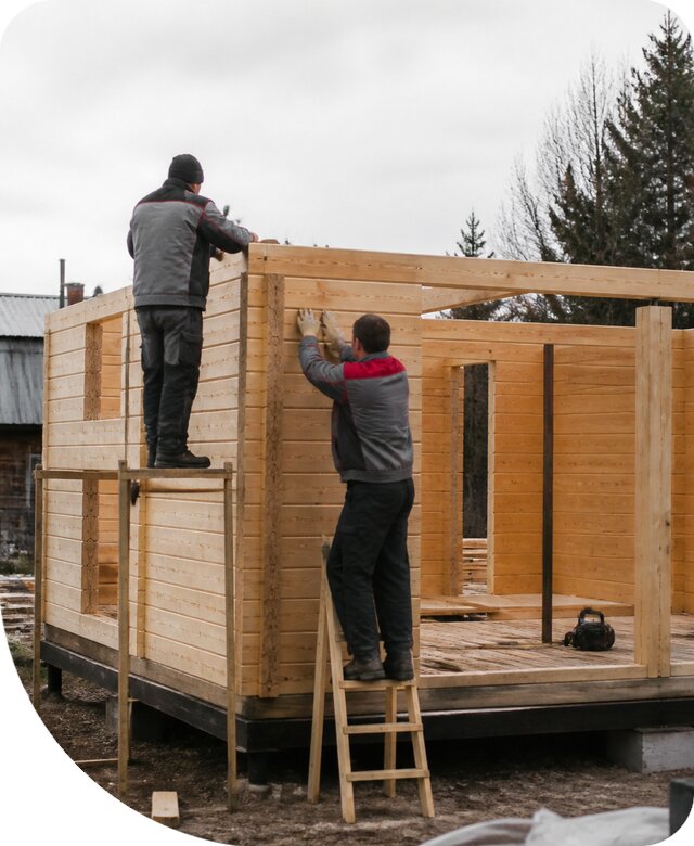 Строительство построек из бруса под ключ в Рыбинске недорого